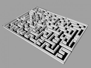 low poly labyrinth Model 3D