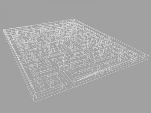 low poly labyrinth Model 3D