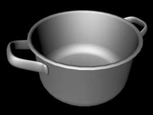 casserole low poly Modèle 3D