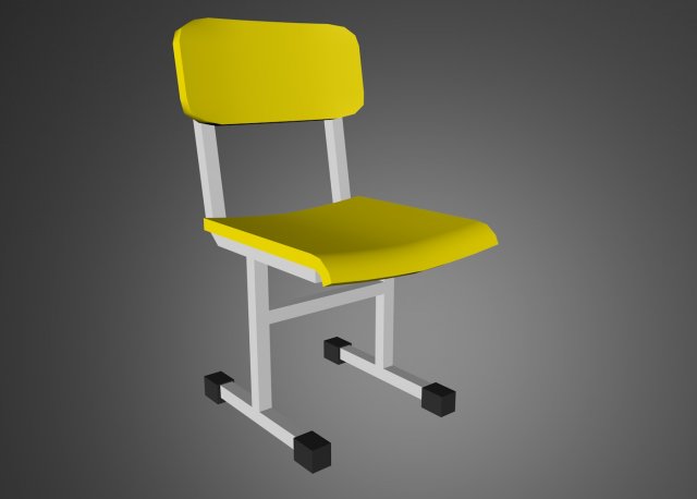 low poly chair 3D मॉडल .c4d .max .obj .3ds .fbx .stl .blend 
