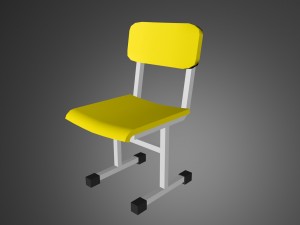 low poly chair 3D मॉडल