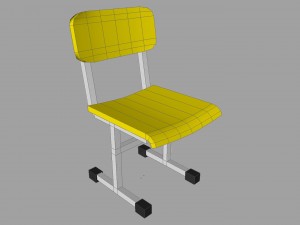low poly chair 3D मॉडल