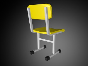 low poly chair 3D मॉडल
