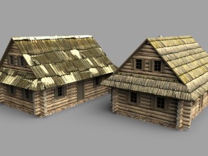 log house Model 3D
