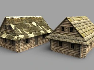 maison en rondins Modèle 3D