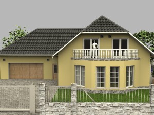 family house with garage 3D मॉडल