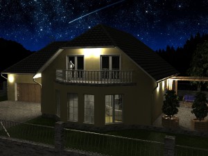 family house with garage 3D मॉडल