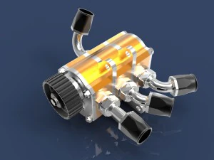 bomba de óleo de cárter seco Modelo 3D