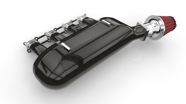 carbon intake manifold Model 3D .c4d .max .obj .3ds .fbx .stl .blend 