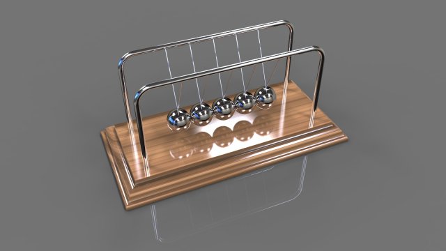 newton cradle - pendulum 3D Model .c4d .max .obj .3ds .fbx .stl .blend 