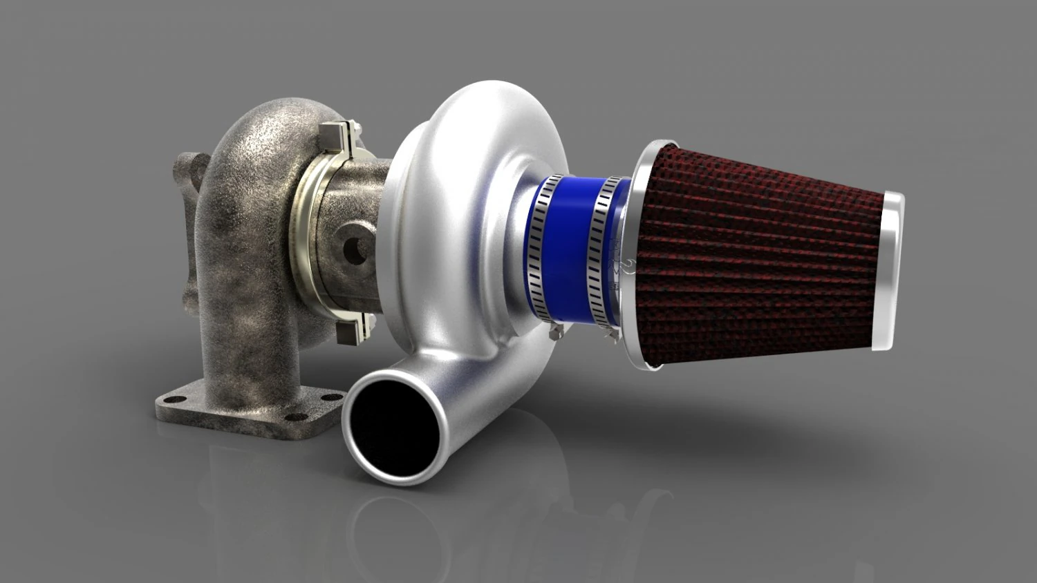 turbocharger 3D Model .c4d .max .obj .3ds .fbx .stl .blend 