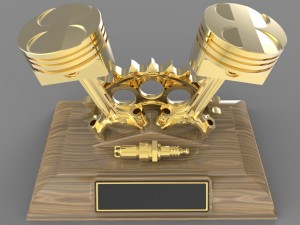 piston trophy Modello 3D