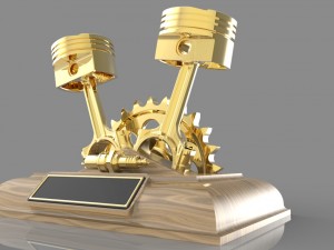 piston trophy Modello 3D