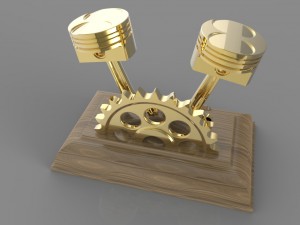 piston trophy Modello 3D