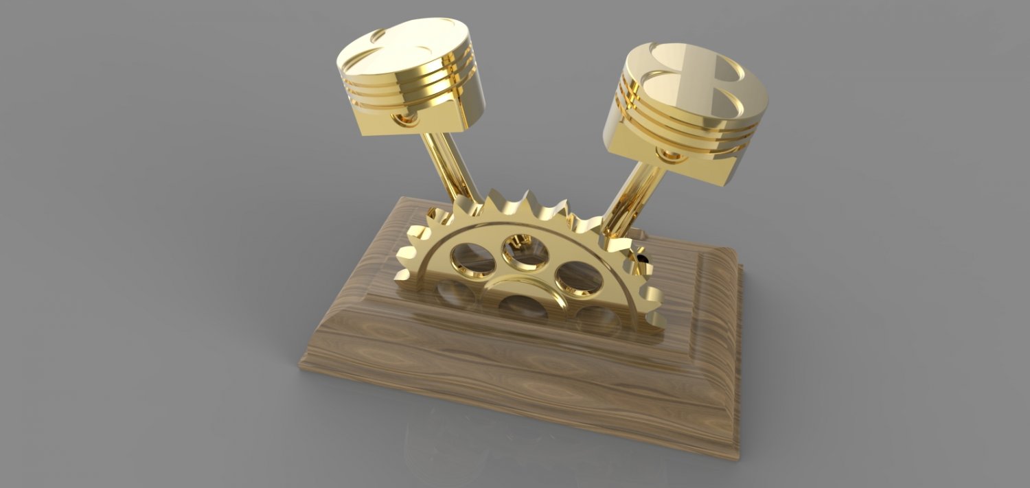 3D Printed Piston Trophy - Now with Base and Solid Top option by  CollectorCNC
