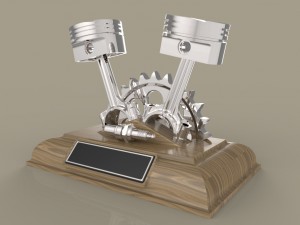 piston trophy Modello 3D