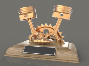 piston trophy Modello 3D