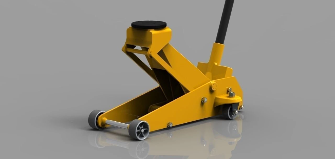 hydraulic jack 3D Model .c4d .max .obj .3ds .fbx .stl .blend 