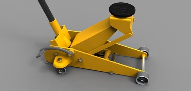 Macaco Hidráulico (Hydraulic Jack), 3D CAD Model Library