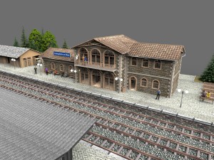 Railway station Modelo 3D