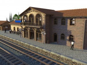 Railway station Modelo 3D