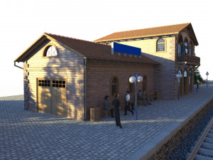 Railway station Modelo 3D