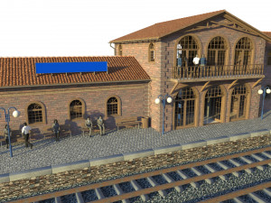 Railway station Modelo 3D