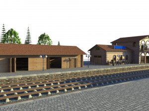 Railway station Modelo 3D