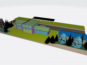 Railway station Modelo 3D