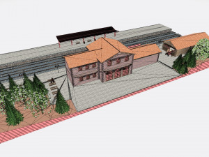 Railway station Modelo 3D