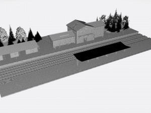 Railway station Modelo 3D