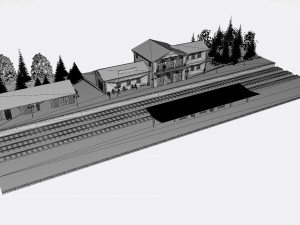 Railway station Modelo 3D