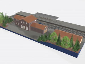 Railway station Modelo 3D