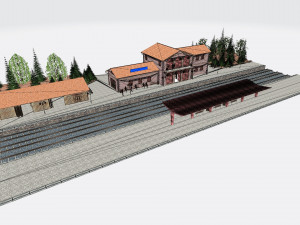 Railway station Modelo 3D