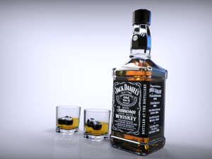 whisky jack daniels 3D Model