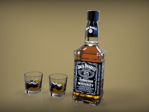 whisky jack daniels Modello 3D