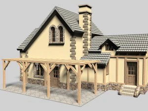 casa de família Modelo 3D