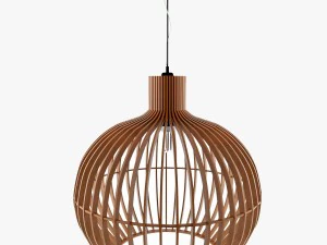 wood ceiling lamp variant1 3D Model