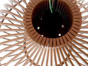 wood ceiling lamp variant1 3D Model
