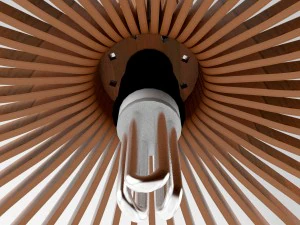 wood ceiling lamp variant1 3D Model