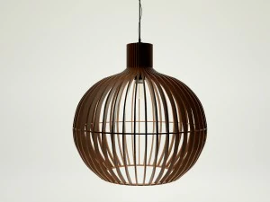 wood ceiling lamp variant1 3D Model