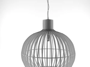 wood ceiling lamp variant1 3D Model