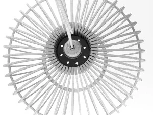 wood ceiling lamp variant1 3D Model
