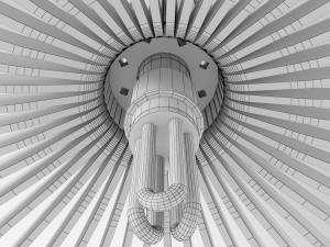 wood ceiling lamp variant1 3D-Modell