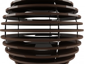 wood ceiling lamp variant2 3D Model