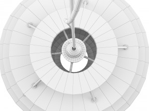 wood ceiling lamp variant2 3D Model