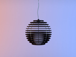 wood ceiling lamp variant2 3D Model