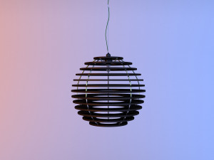 wood ceiling lamp variant2 Modelo 3D