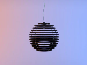 木製シーリングランプ バリエーション2 3Dモデル