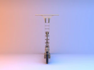 parametric handmade wood scooter 3D Model